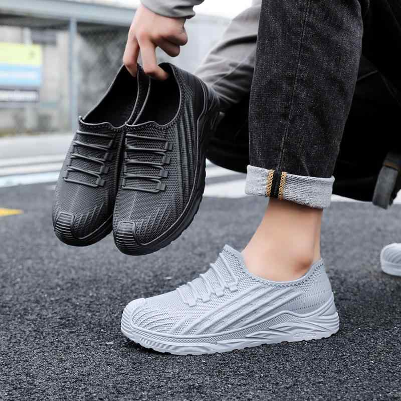 レインシューズ 男性用 ショート 防水 滑り止め 耐摩耗 ワークブーツ 作業靴 ローカット ラウンドトゥ 黒 グレー アウトドア 普段使い1