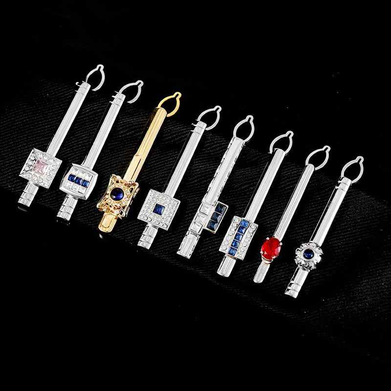 ネクタイピン 男性用 レッドクリスタル ジルコニア 銅製 ビジネス スーツ アクセサリー エレガント スタイリッシュ 電気メッキ加工