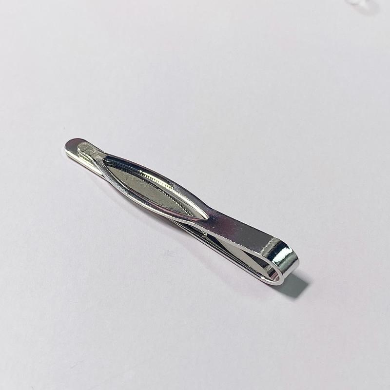 Other - ネクタイ ネクタイピン セット シンプル ビジネス メンズ 男性用 ステンレス 電気メッキ加工 白ゴールド 黒1