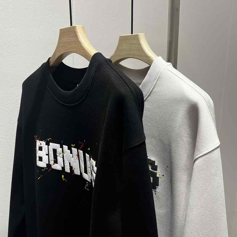 スウェット メンズ 男性用 プルオーバー トップス 長袖 コットン混紡 プリント ラウンドネック トレーナー 春秋 薄手 スポーティー 普段使い ルームウェア 黒 ブラック グレー