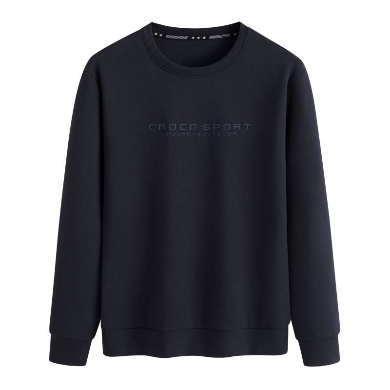 スウェット メンズ 男性用 秋冬 トップス カットソー 長袖 綿 混紡 無地 ラウンドネック プルオーバー 普段使い 部屋着 ブラック グレー カーキ ネイビー