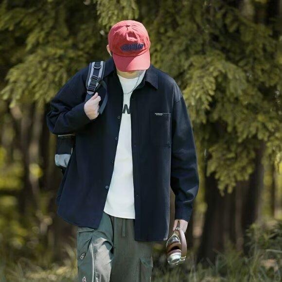 ジャケット 男性用 秋冬 耐摩耗 無地 スタンドカラー ブルゾン ゆったり ポリエステル 長袖 アウター ブラック ブラウン グリーン M L XL 2XL 3XL 4XL