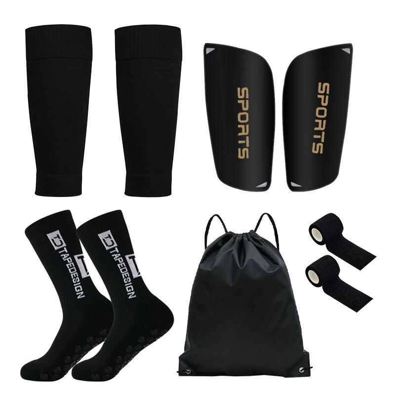 靴下 メンズ スポーツ ソックス 5点セット 滑り止め 吸汗 防臭 小腿 サポーター レッグウォーマー トレ..