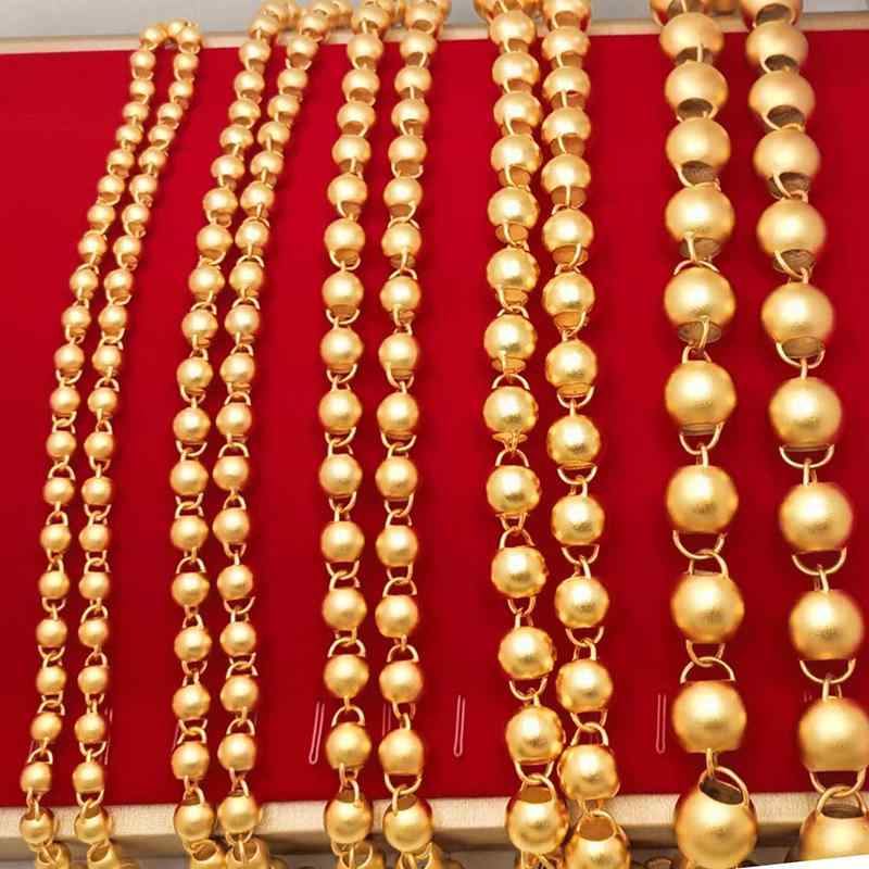 ネックレス メンズ 豪華感 空洞 円珠 フロスト 仏具 数珠 土豪 シミュレーション サンドブラスト ゴー..