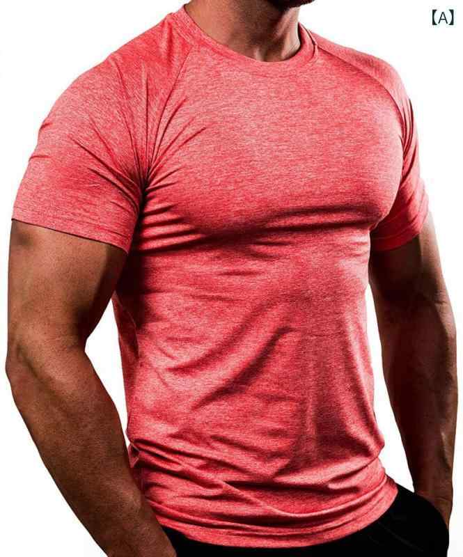 Tシャツ メンズ 男性用 トレーニングウェア スポーツウェア 速乾性 通気性 ストレ...