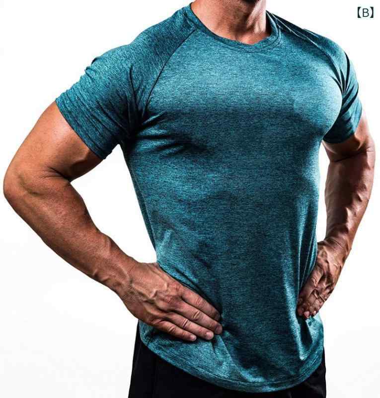 Tシャツ メンズ 男性用 トレーニングウェア スポーツウェア 速乾性 通気性 ストレ...