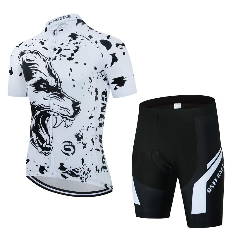 サイクルウェア 男性用 サイクルジャージ トップス 半袖 ポリエステル 吸湿速乾 スポーツウェア トレーニングウェア 黒 白