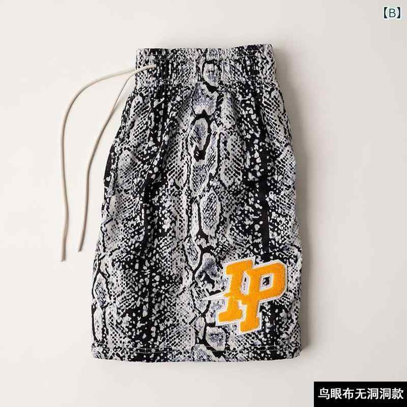 パンツ 男性用 動物柄 スポーツ ストリート カジュアル ハーフパンツ 伸縮性 吸湿...
