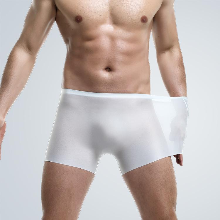紳士內衣 - パンツ メンズ 男性用 ボクサーパンツ 3D 接触冷感 無縫製 薄手 平角 吸湿速乾 スポーツ トレーニング インナー L XL XXL XXXL ホワイト ブルー グレー レッド ブラック