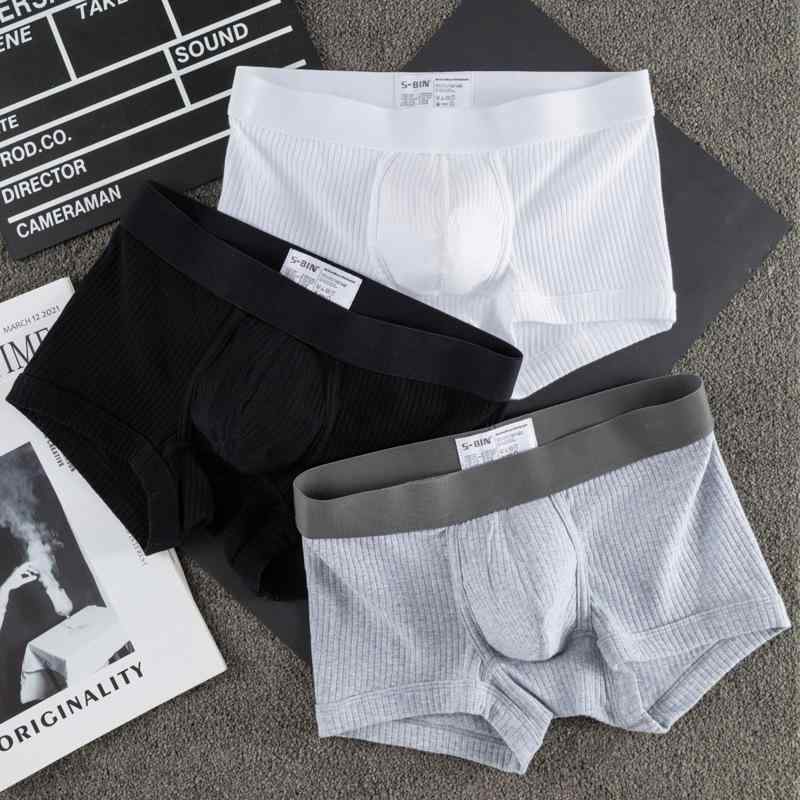 パンツ 男性用 下着 ボクサーパンツ 綿 薄手 通気 黒 グレー 白 春夏秋冬 普段使い