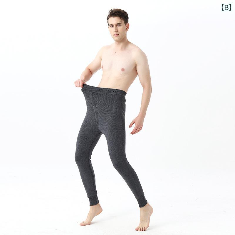 LINEAR shopのニットパンツ メンズ レディース 裏起毛 あったか インナー 高腰 羊毛 タッチ 無地 厚手 レギンス スパッツ 防寒 冷え対策 部屋着 ルームウェア 秋冬｜アングル3
