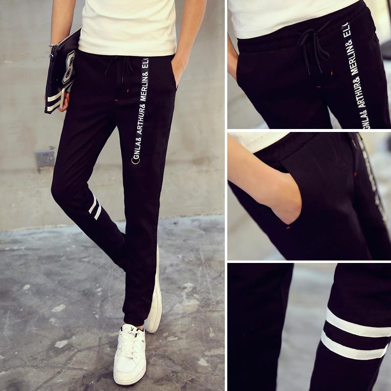 パンツ 男性用 スリム スポーツ テーパードパンツ ロングパンツ コットンブレンド 無地 春夏