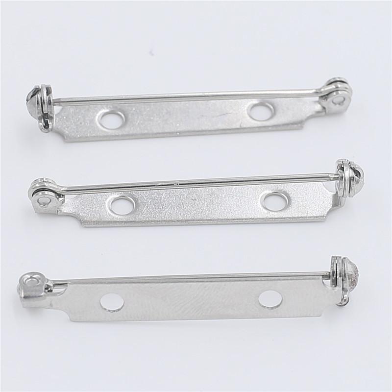 ブローチ ステンレス製 DIY アクセサリー パーツ 手芸材料 ロック式 ピン 飾りピン コサージュ