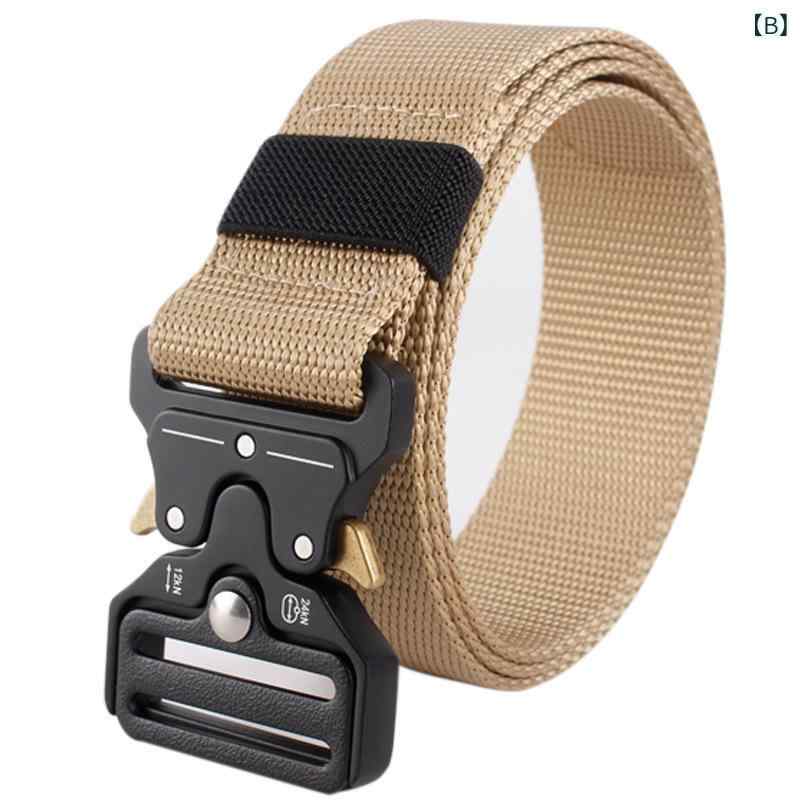 ベルト 男性用 多機能 タクティカル ミリタリー アウトドア ナイロン 幅広 カーキ ブラック