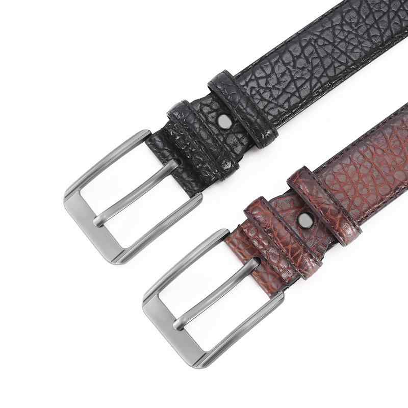 ベルト 男性用 レザー 牛革 紳士 カジュアル ビジネス 普段使い 幅広 ブラック ブラウン 電気メッキ加工