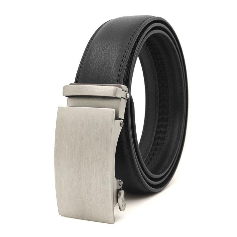 ベルト メンズ 男性用 革 レザー オートロック式 紳士用 ビジネス カジュアル 普段使い 通勤用 ブラック コーヒー色(x2)
