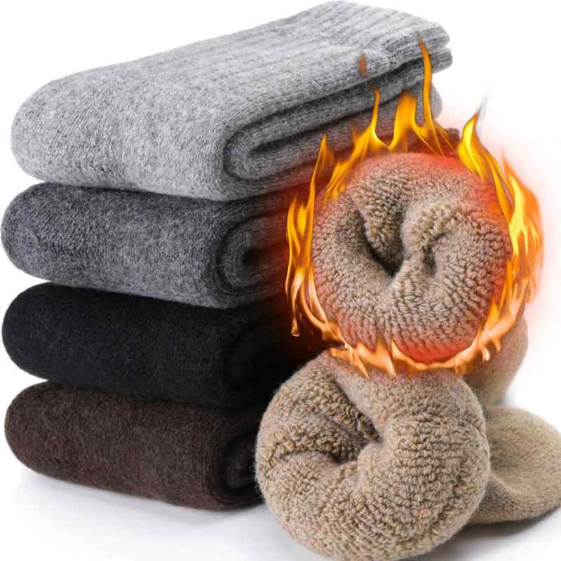 靴下 男性用 ウール ソックス 秋冬 厚手 防寒 保温 暖かい 柔らかい カジュアル 普段使い アウトドア ..