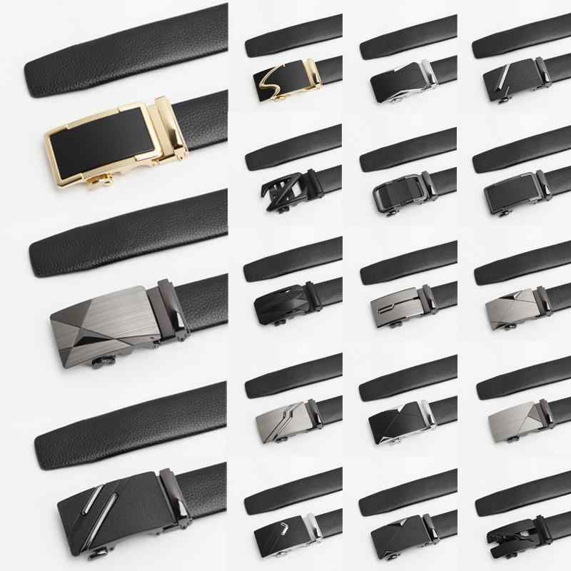 ベルト メンズ 男性用 35cm 繊維PUレザー ベルト帯のみ オートロック式バックルなし 無地 シンプル プレーン 110cm 115cm 120cm 125cm ..