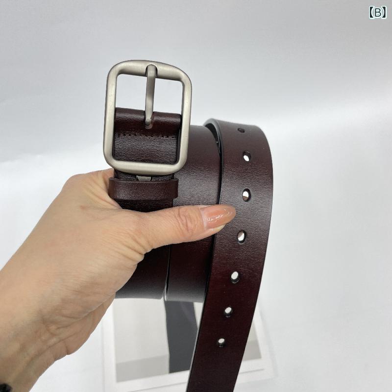 ベルト メンズ 革 カジュアル ビジネス 男性用 レザー 紳士用 牛革 デニム ジーンズ おしゃれ ブラック ブラウン コーヒー色(x2)