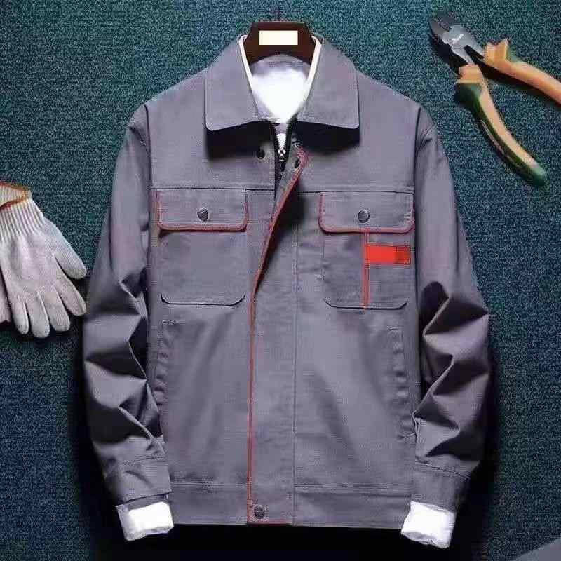 作業着 メンズ 作業服 上下セットアップ 春秋 耐摩耗 耐汚 電気工事 ワークユニフォーム 実習用 グレー 紺色