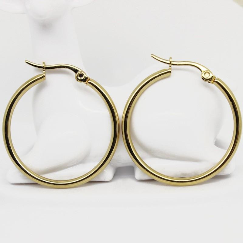 SWAROVSKI - ピアス 男女兼用 サージカルステンレス フープピアス リングピアス 幾何学模様 電気メッキ加工 10mm 20mm 30mm 40mm 50mm 60mm 70mm 80mm 90mm 100mm