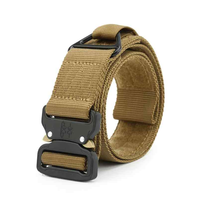 ベルト 男性用 43cm コブラ バックル 面ファスナー アウトドア タクティカル 多機能 ナイロン ミリタリ..