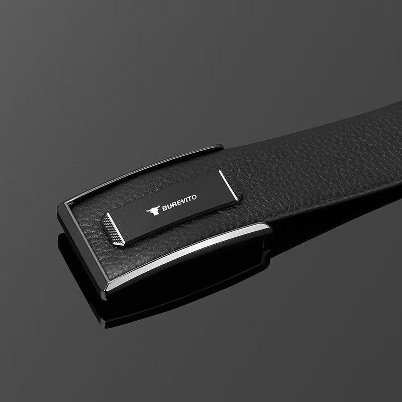 ベルト メンズ 男性用 革 牛革 スムース レザー 38cm 幅 バックル カジュアル ビジネス 普段使い 黒 ブラック(x2)