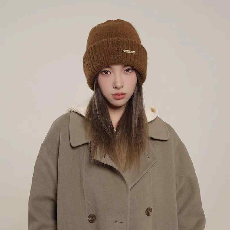 2個セットニット帽 レディース 秋冬 防寒 あったか 小顔効果 ビーニー 婦人用 帽子 ニットキャップ ケーブル編み カジュアル かわいい ブラック カーキ グレー コーヒー 米白 ポリエステル