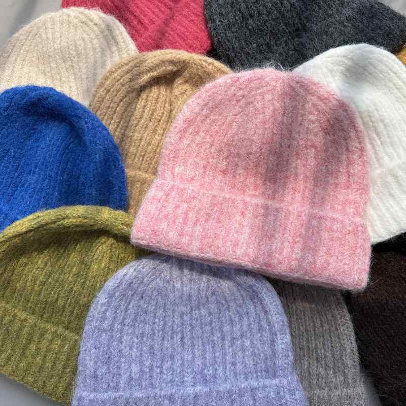 ニット帽 レディース 秋冬 ウール 混紡 暖かい 防寒 耳当て付き かわいい ふわふわ おしゃれ 伸縮性 調..