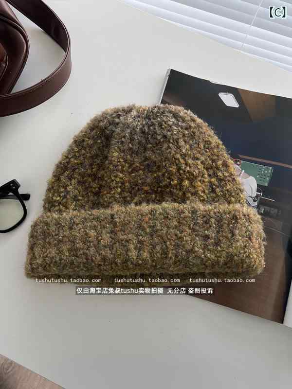 ニット帽 レディース 秋冬 小顔効果 暖かい 防寒 ざっくり 編み かわいい おしゃれ カジュアル ニット帽子 ビーニー ワッチキャップ 帽子 伸縮性 無地 ゆったり 女性(x2) 3
