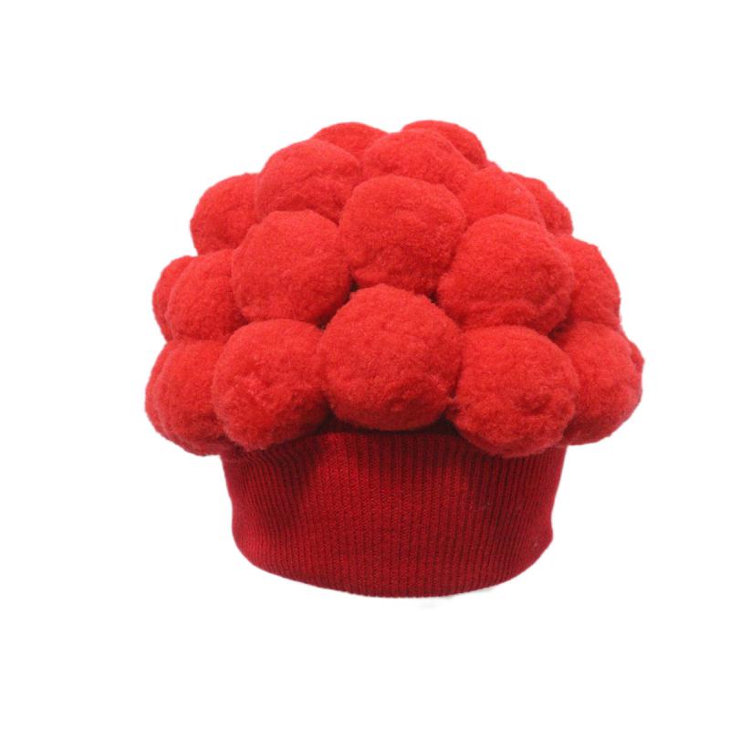 ニット帽 レディース ブロッコリー モチーフ 秋冬 防寒 暖かい ウール キャップ 個性的 おもしろ ブラ..