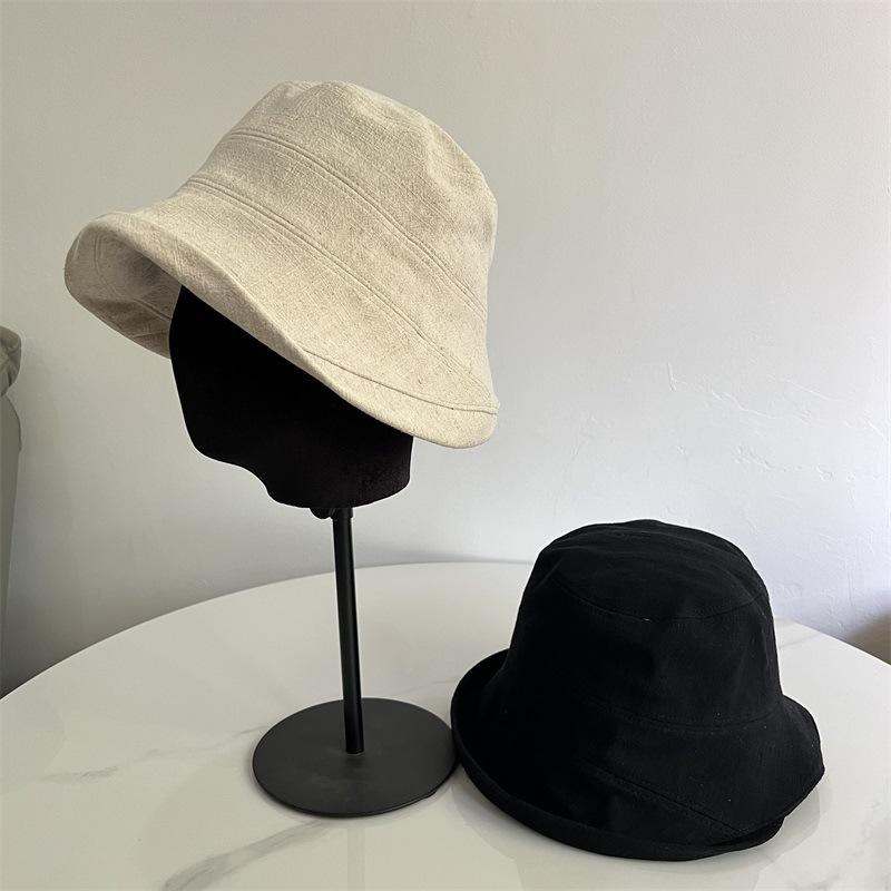 2個セット帽子 レディース 漁夫帽 春夏秋冬 綿麻 日系 UVカット つば広 ハット おしゃれ 小顔効果 通気性 紫外線対策 旅行用 ブラック ベージュ