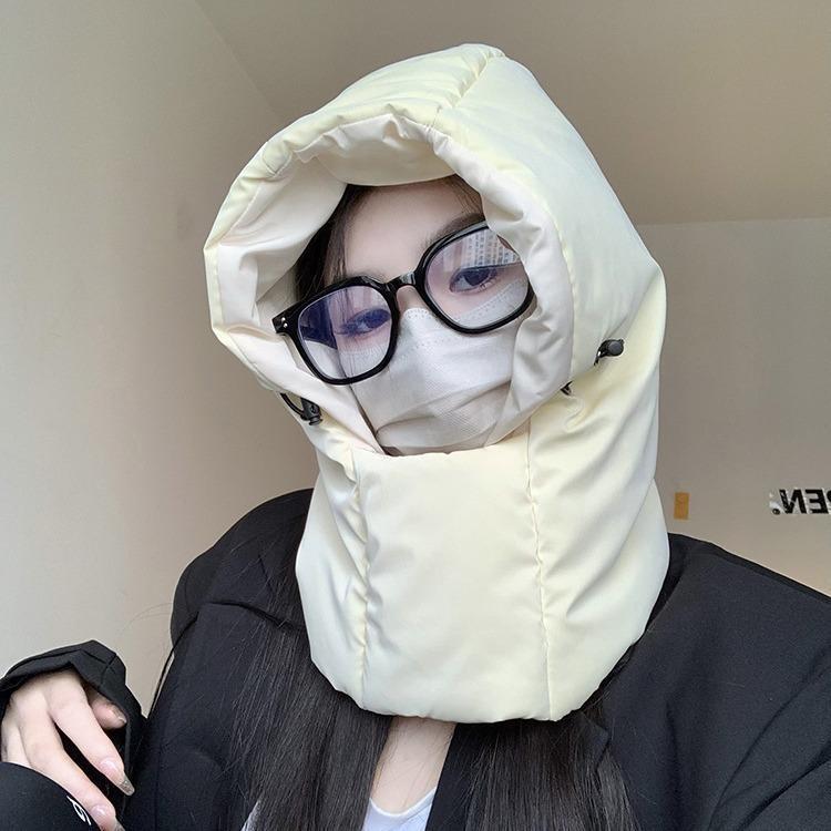 女用 - ニット帽 レディース 秋冬 防寒 暖かい スキー アウトドア 耳当て付き 厚手 やわらか かわいい 帽子 米白 ブラック 紫ロ兰 黄色 桔红色 防風