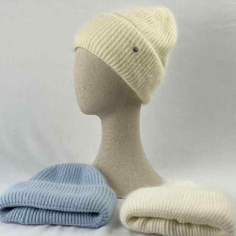 ニット帽 レディース 兔毛 あったか 防寒 保温 ニットキャップ ビーニー かわいい おしゃれ 秋冬 多色(..