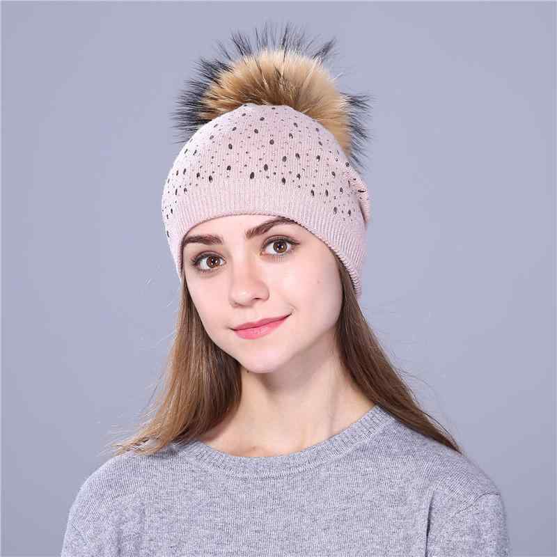 For Women - ニット帽 レディース 秋冬 ウール あったか 防寒 キラキラ 無地 帽子 ベージュ ブラック ホワイト ピンク グレー ネイビー(x2)