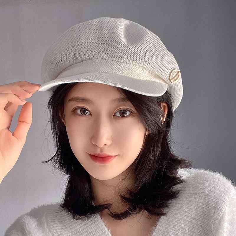 帽子 レディース 春夏 防風 UVカット 紫外線対策 ベレー帽 小顔効果 日韓風 かわいい おしゃれ 普段使い ポリエステル ブラック ホワイト