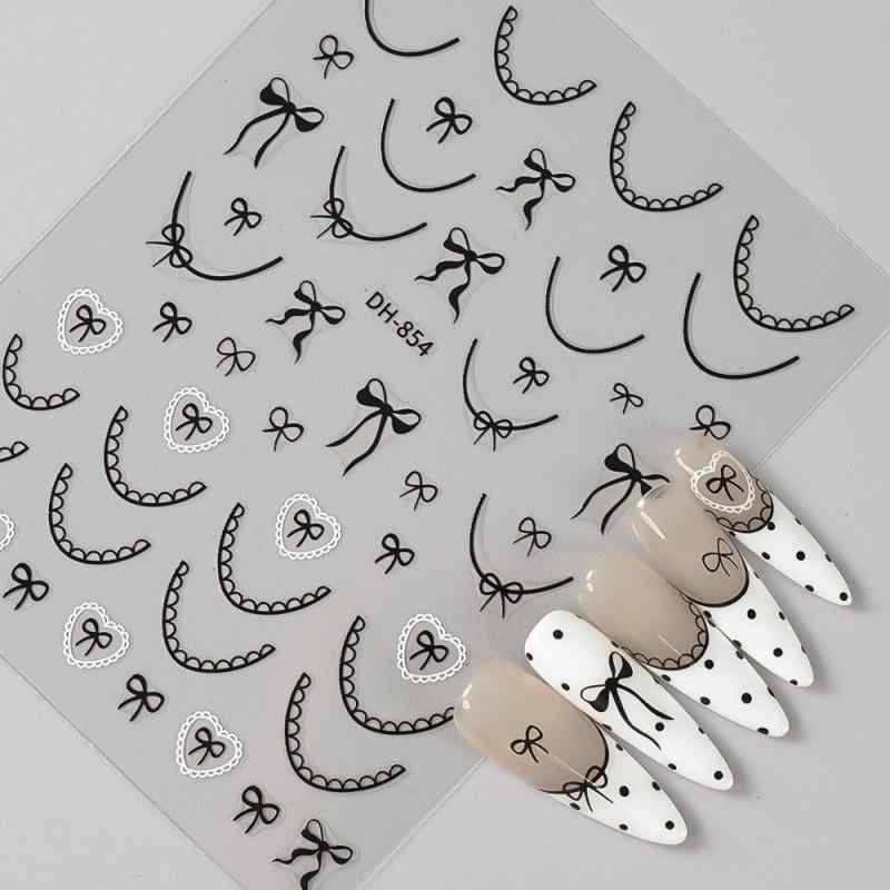 ネイルシール 立体 3D 蝶々 ちょうちょ リボン 花柄 フラワー かわいい レトロ ギャル 纯色 中国風 韓国