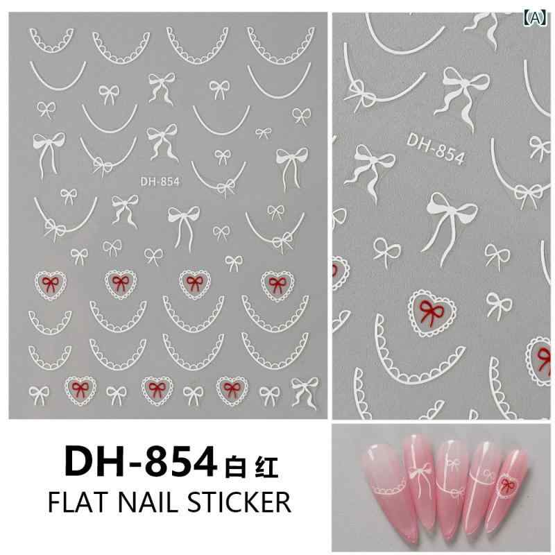 ネイルシール 立体 3D 蝶々 ちょうちょ リボン 花柄 フラワー かわいい レトロ ギャル 纯色 中国風 韓国