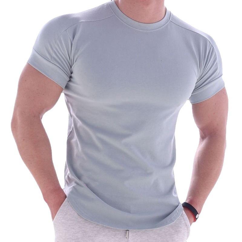 Tシャツ 男性用 ラウンドネック 無地 スポーツ トレーニング ウェア ストレッチ 接触冷感 速乾 カ−キ ブラック ホワイト ブルー グレー ピンク
