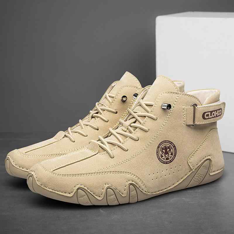 靴 メンズ 男性用 マウンテンブーツ レザー ショートブーツ ワークブーツ ラウンドトゥ ゴム底 厚底 衝..