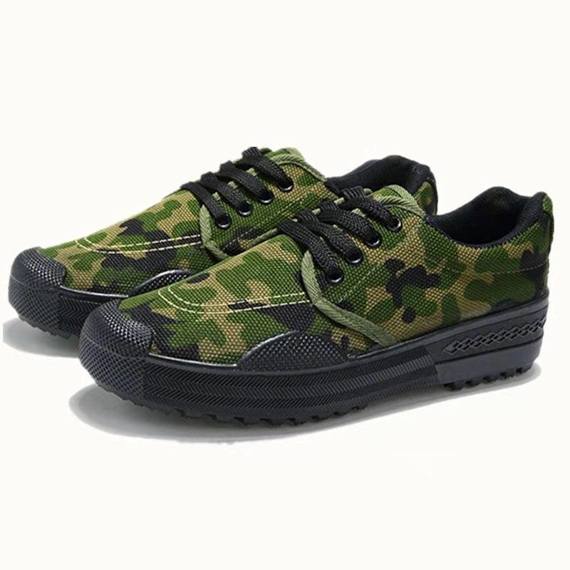 作業靴 メンズ 耐摩耗 作業靴 防滑 トレーニングシューズ 迷彩柄 ゴム靴 ローカット ワークシューズ 軽..