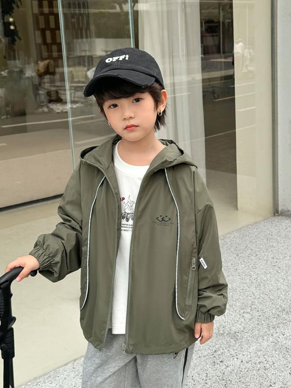 子供服 アウター ジャケット キッズ 男の子 撥水 防風 フード付き ジャンパー ブルゾン 秋物 ポリエス..