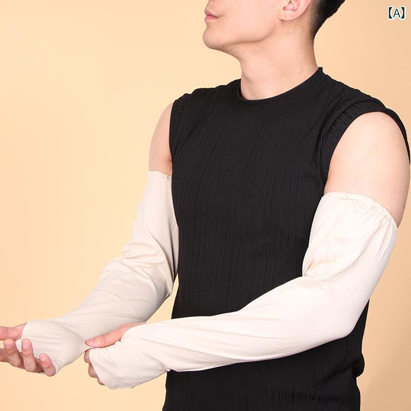 日焼け防止 スリーブ 夏 拡張 手袋 アーム ドライビング ルーズ ラージ コットン 薄手 メンズ.カラフルカラーオシャレ