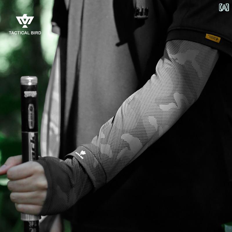 Arm Warmers - タクティカル バード ワイド スリーブ 涼しい クール 快適 日焼け防止 夏用 男女兼用 プラスサイズ アーム プロテクター フィッシング