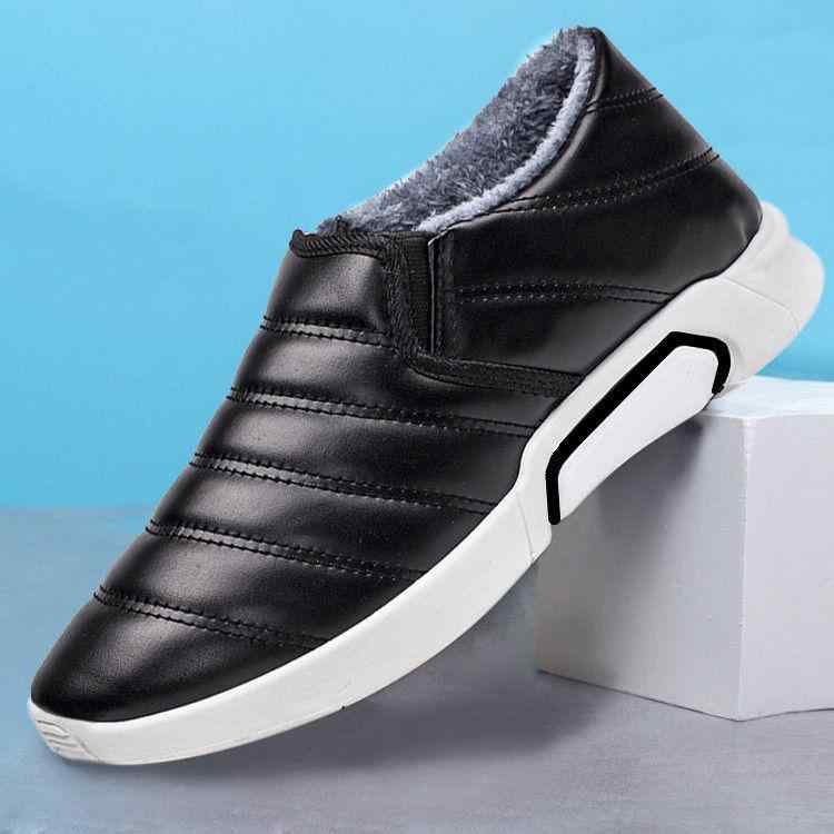 スノーブーツ メンズ 男性用 裏起毛 防水 暖かい スリッポン カジュアルシューズ 秋冬 スニーカー 運動靴 白 黒