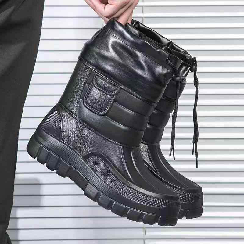 雪地靴 メンズ 防水 防寒 レインブーツ EVA 釣り 洗車 キッチン 暖かい 滑り止め 中敷き クッション 男性用 スノーブーツ