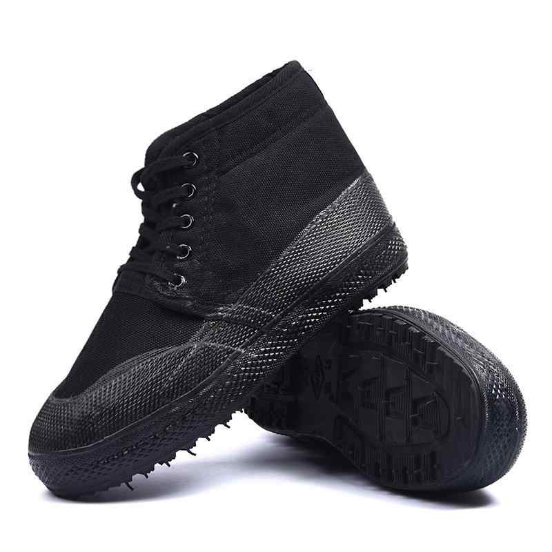 靴 メンズ 男性用 防寒 ワークブーツ 黒 ゴム底 キャンバス 綿靴 暖かい スノーブーツ 高筒 滑り止め 作業靴 現場 仕事 普段使い1