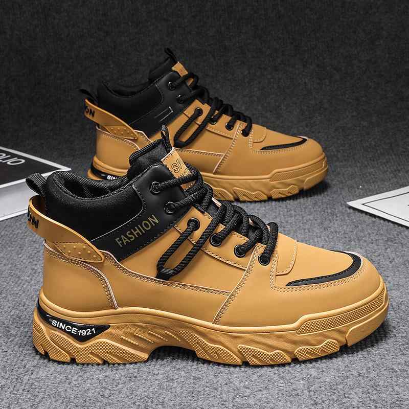 ブーツ メンズ 男性用 厚底 ハイカット ワークブーツ カジュアルシューズ アウトドア 滑り止め スポー..