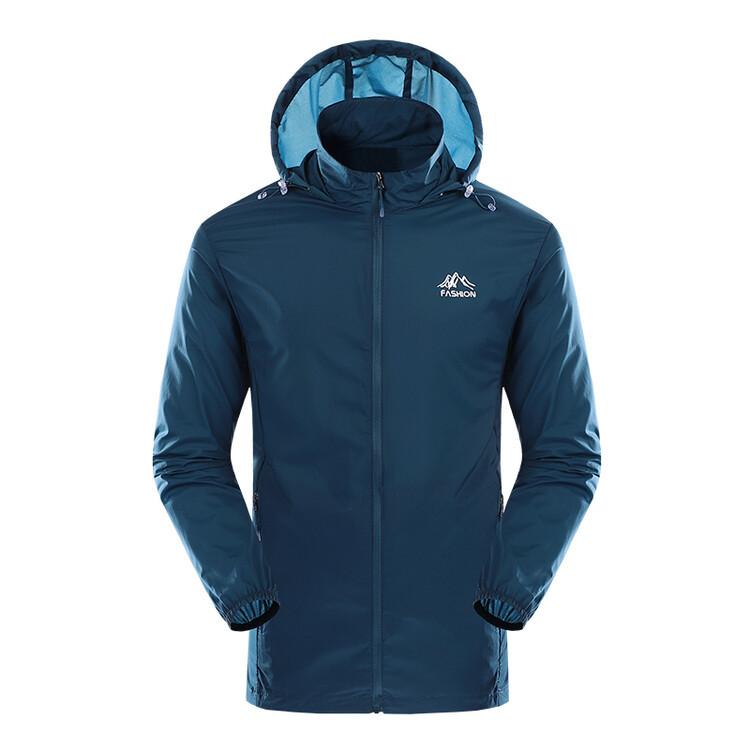 Rain Wear - アウター 男女兼用 撥水 防水 UVカット マウンテンパーカー 軽量 薄手 ジャケット フード付き 取り外し可能 アウトドア 普段使い 速乾 登山 釣り 旅行 春夏