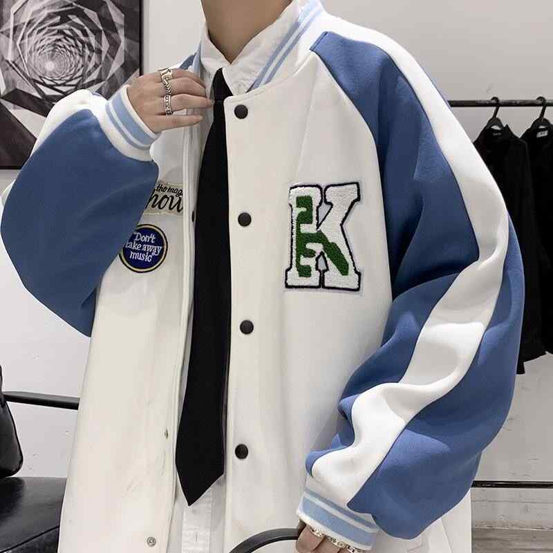 Jacket - ジャケット 男性用 ブルゾン ゆったりサイズ 野球服風 トップス スポーティ カジュアル1